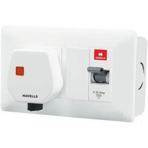 havells ac metal box|havells box 25 3 pin socket.